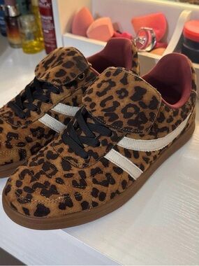Steve Madden Leopard Print Sneakers in Brown and Black